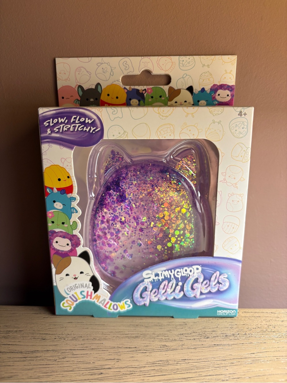Squishmallows SlimyGloop Gelli Gels PURPLE GLITTER